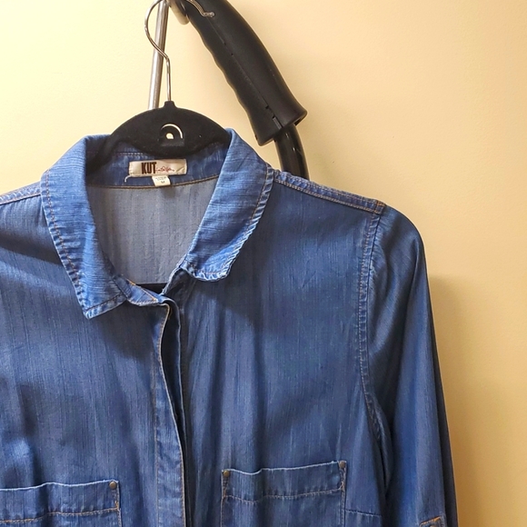 Denim Dress with belt - Picture 1 of 4